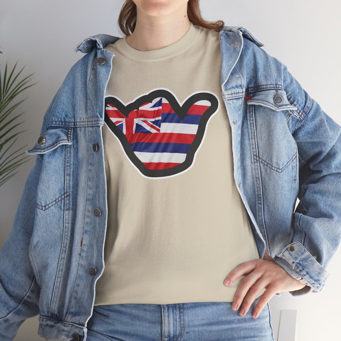 Hawaii Flag Shaka T‑Shirt — Aloha Shaka Graphic Tee