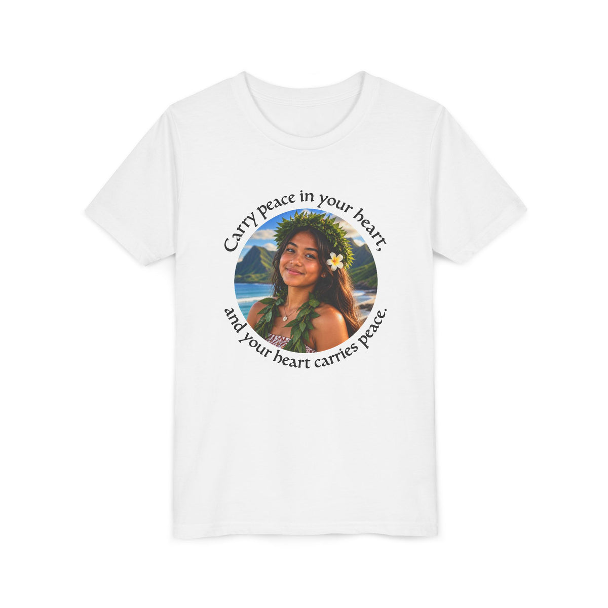 Carry Peace in Your Heart, and Your Heart Carries Peace. - Youth Short Sleeve Tee