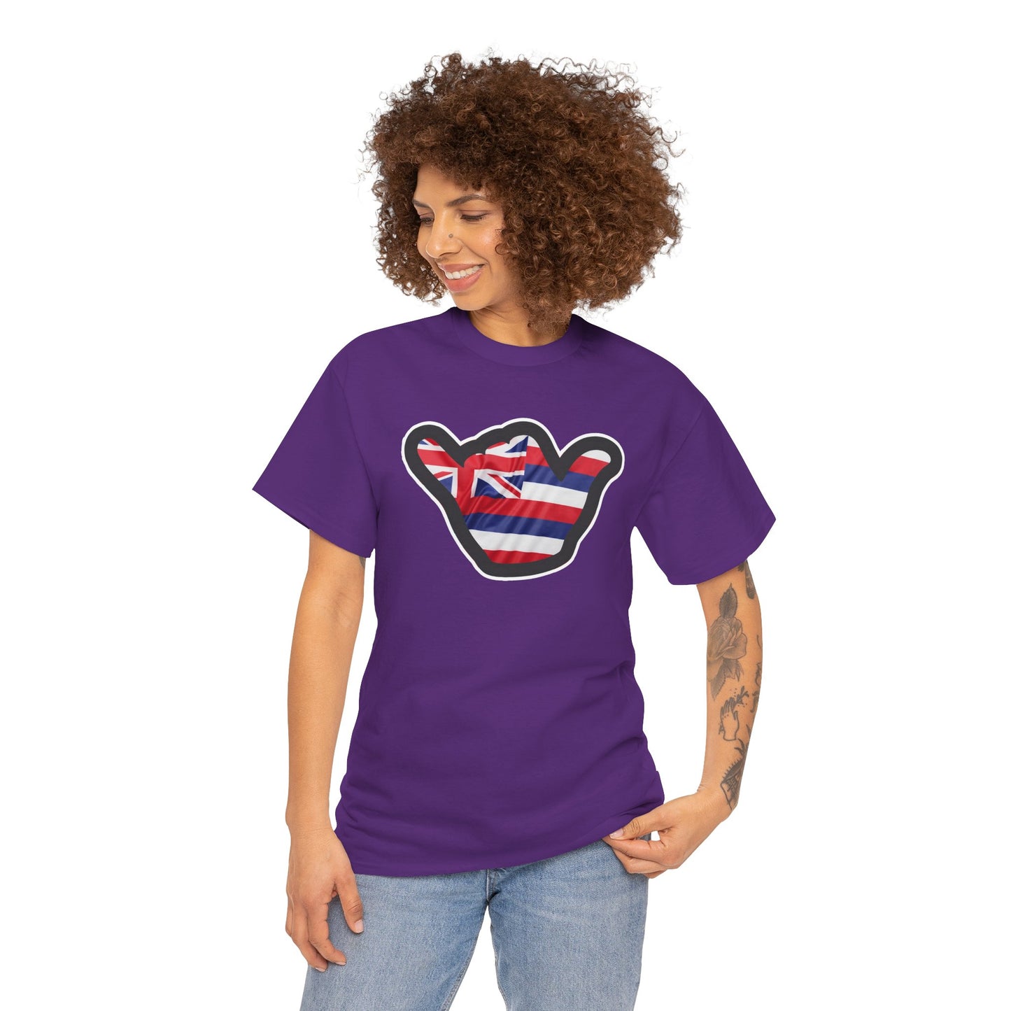 Hawaii Flag Shaka T‑Shirt — Aloha Shaka Graphic Tee
