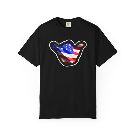 American Shaka T-Shirt — USA Flag Surfing Shaka Tee