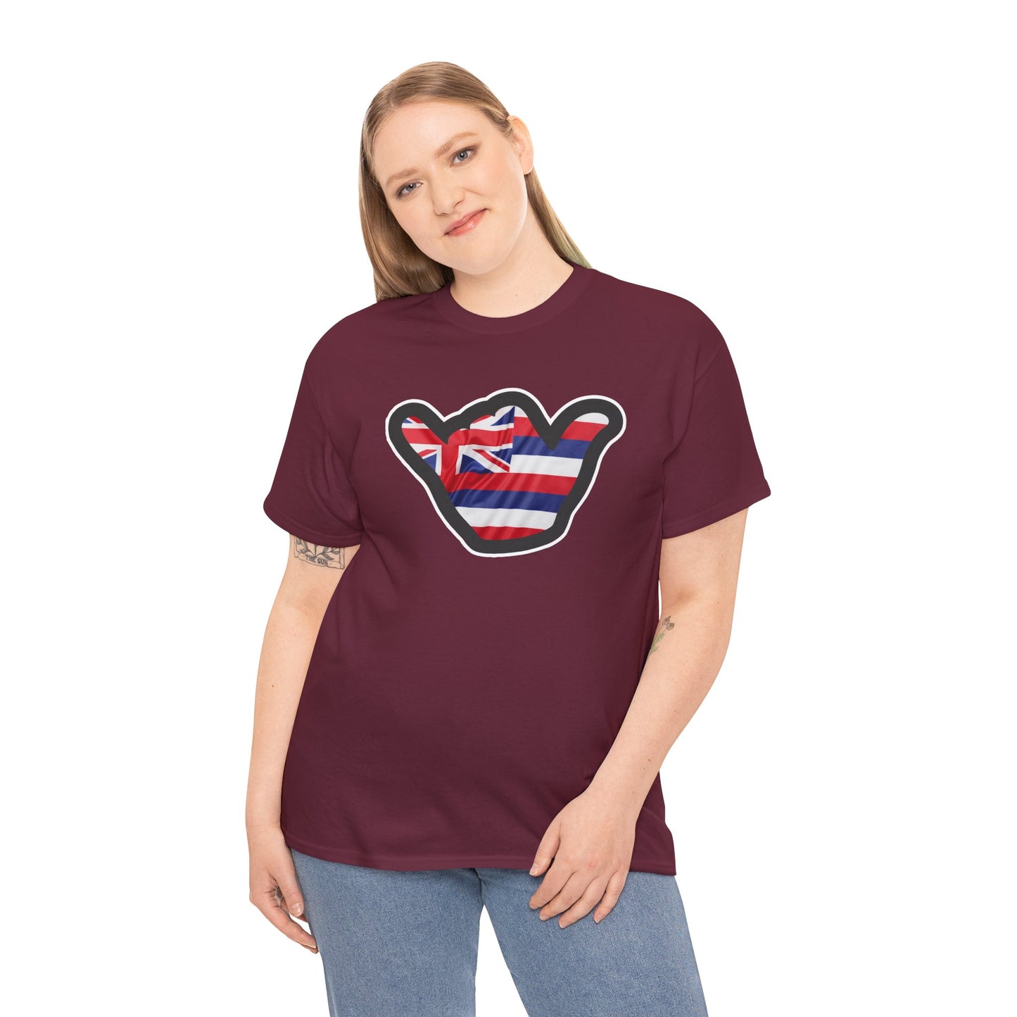 Hawaii Flag Shaka T‑Shirt — Aloha Shaka Graphic Tee