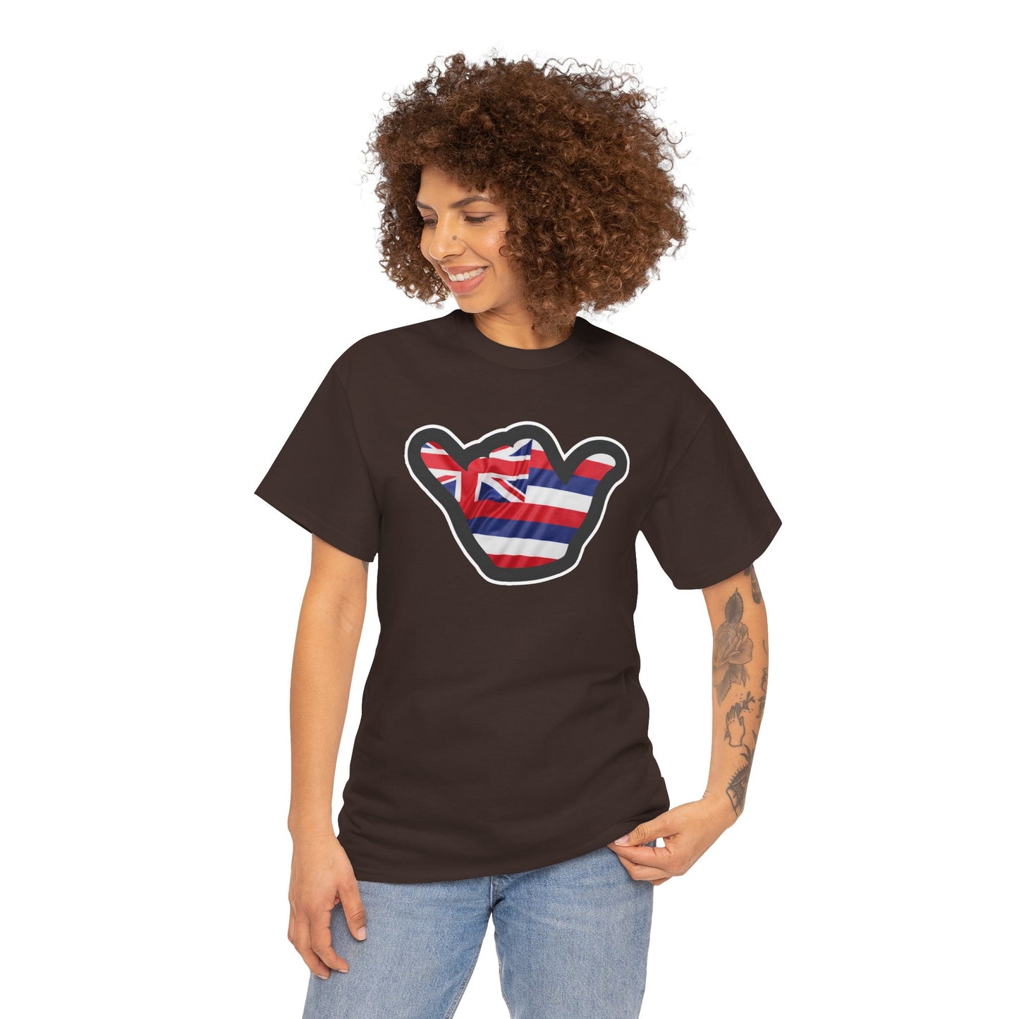 Hawaii Flag Shaka T‑Shirt — Aloha Shaka Graphic Tee