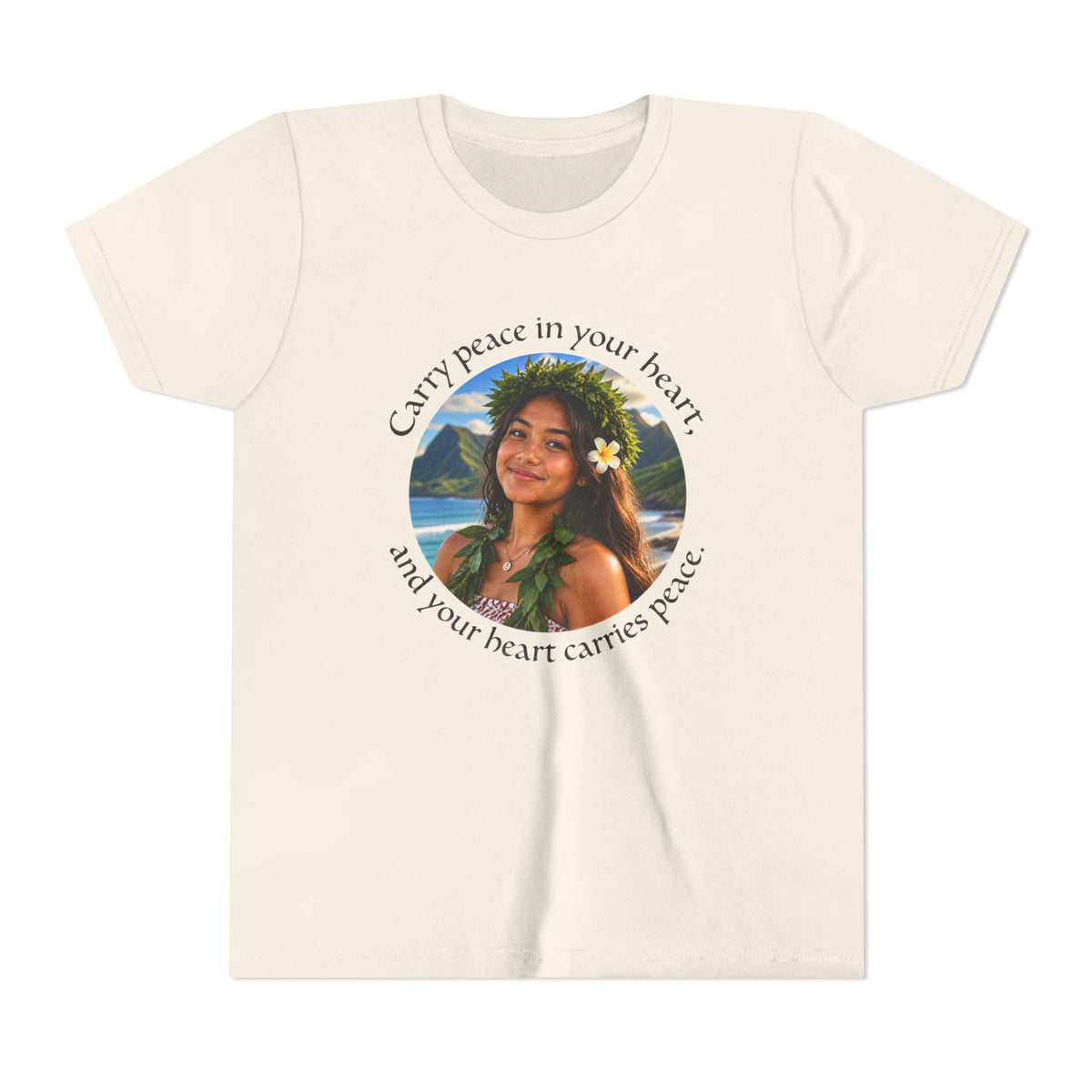 Carry Peace in Your Heart, and Your Heart Carries Peace. - Youth Short Sleeve Tee
