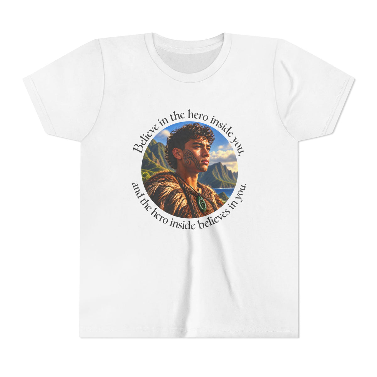 Believe in the hero inside you, and the hero inside believes in you. - Youth Short Sleeve Tee