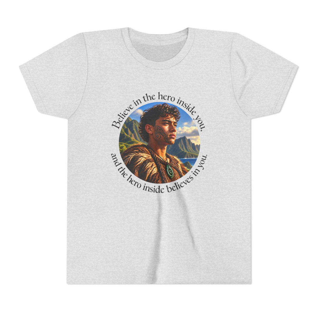 Believe in the hero inside you, and the hero inside believes in you. - Youth Short Sleeve Tee