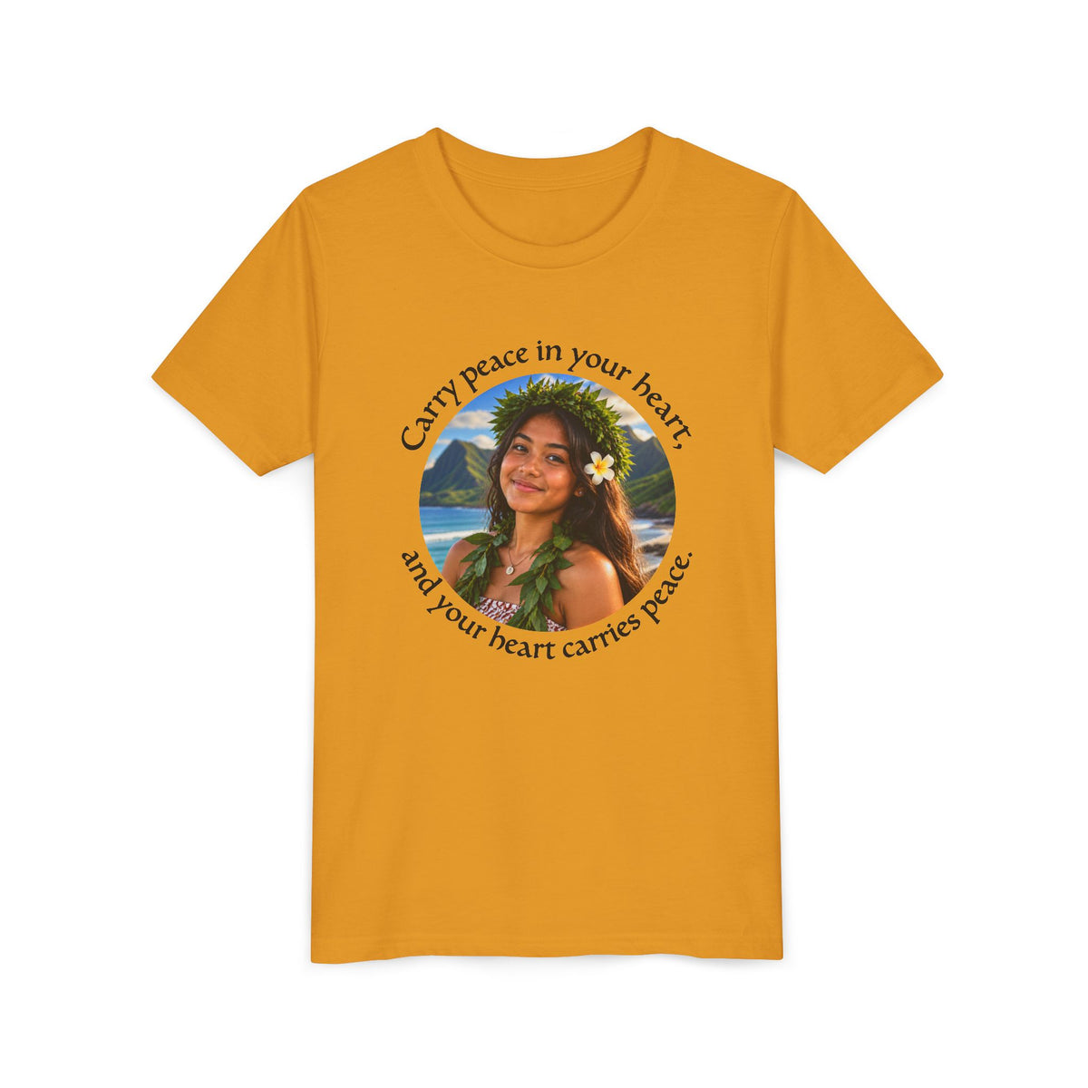 Carry Peace in Your Heart, and Your Heart Carries Peace. - Youth Short Sleeve Tee