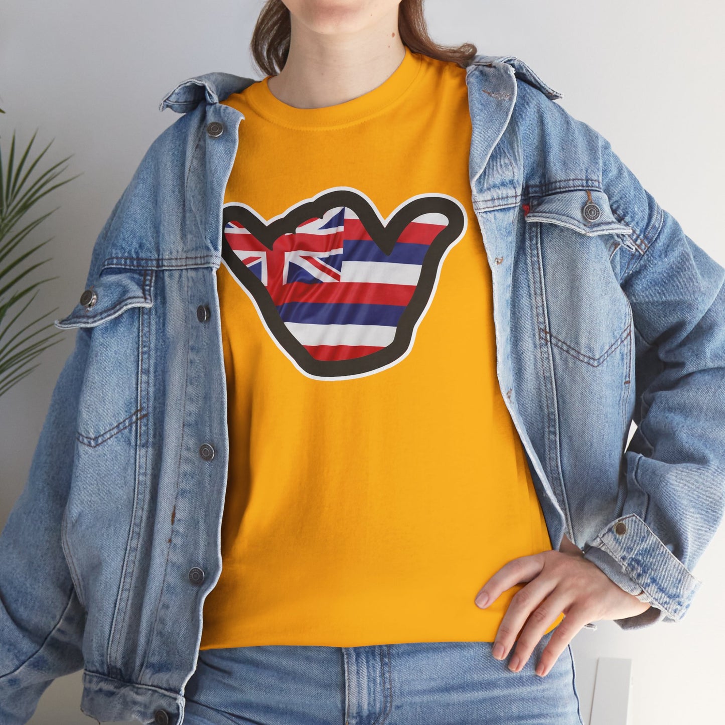 Hawaii Flag Shaka T‑Shirt — Aloha Shaka Graphic Tee